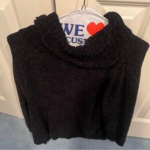 Karen Scott sweater 1x  black cozy and heavy sweater DISCONTINUED